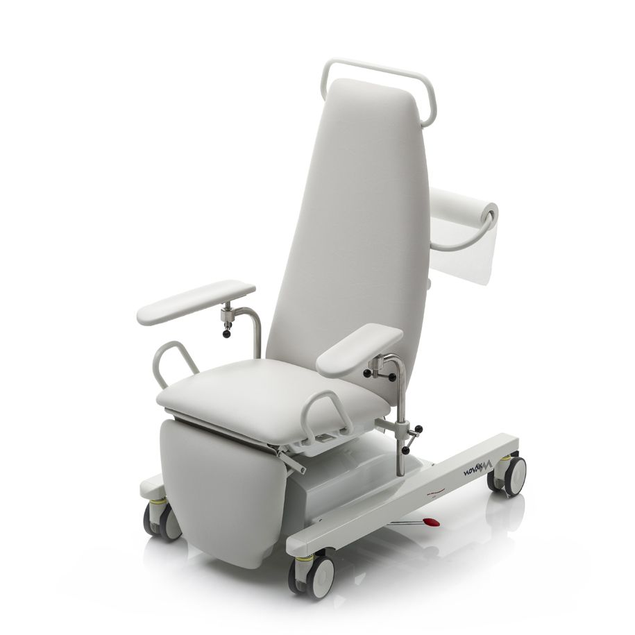 comfortable blood sample chair with arm rests