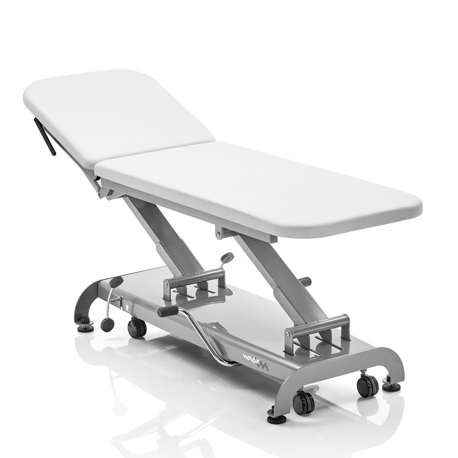 hydraulic examination table with longer head section