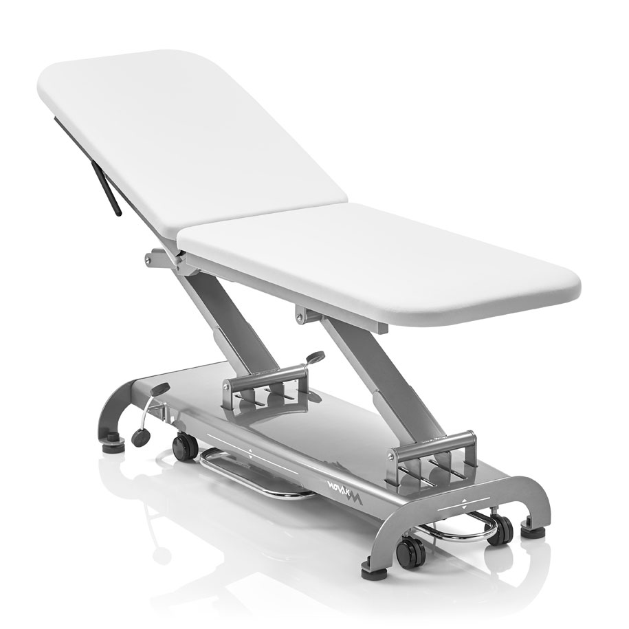 electric examination table with long head section