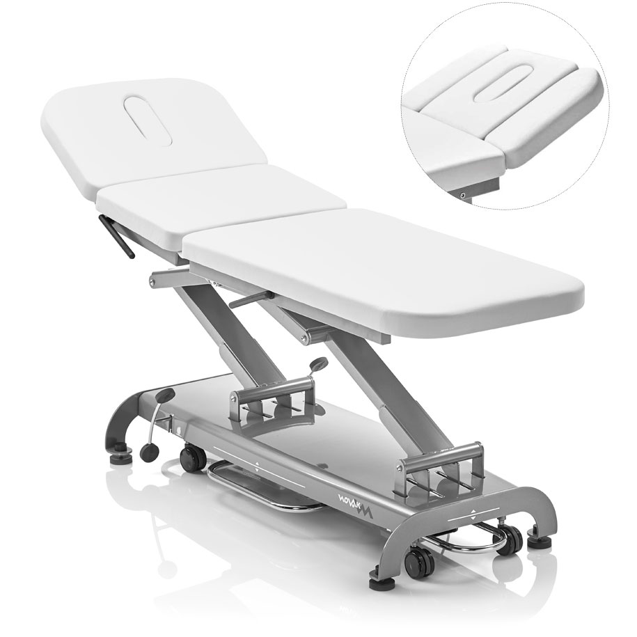electric three-section therapy table with breathing hole