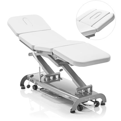 simply designed electric therapy table with four sections