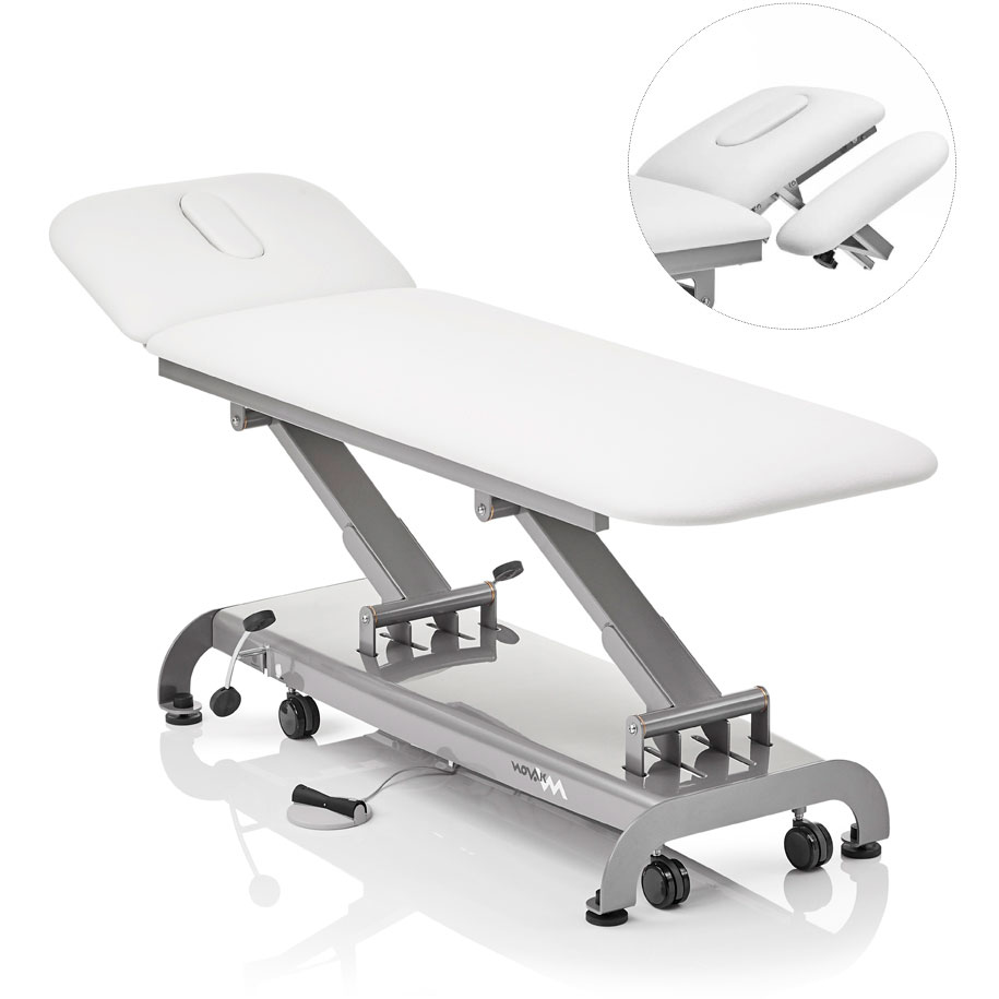 electric two-section massage table