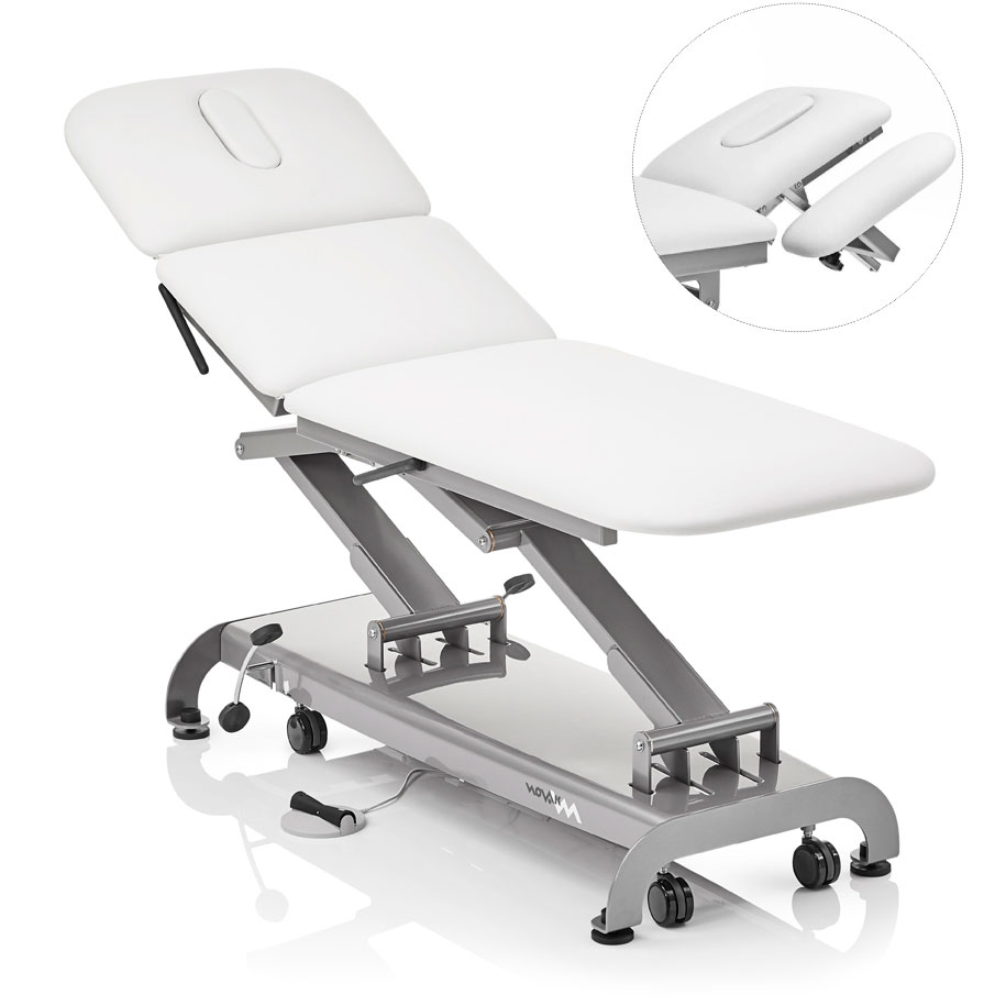 electric three-section therapy table with breathing hole