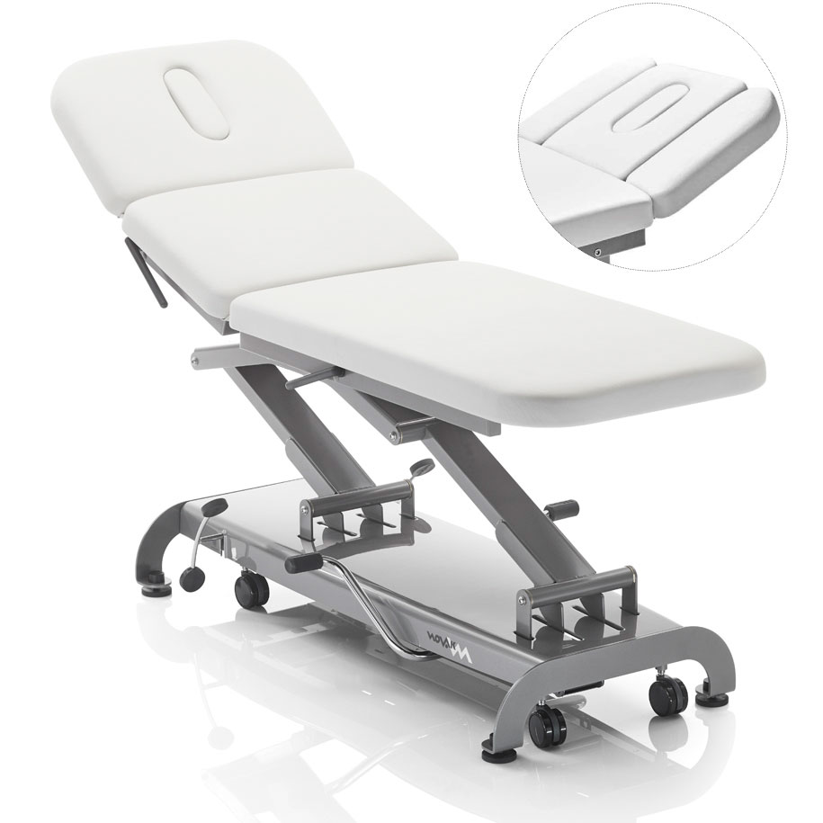 hydraulic three-section therapy table